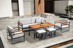 Bellissima Alüminyum Bahçe Oturma Grubu (3+1+1+S)