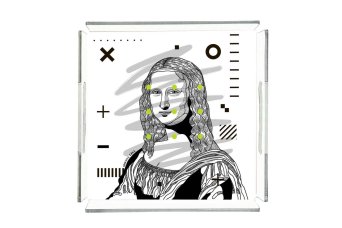 Mona Lisa Pleksi Tepsi - PT2139 25x25cm