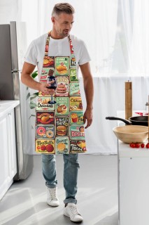 Junk Food Tasarımlı Mutfak Önlüğü - AP106
