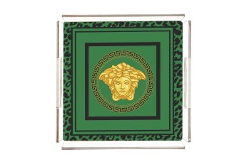 Yeşil Medusa Pleksi Tepsi - PT2108 - 25x25cm