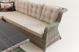 Vivaldi Rattan Bahçe Köşe Takımı - Krem