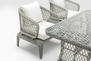 Alcantras Rattan Bahçe ve Balkon Oturma Takımı