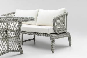 Alcantras Rattan Bahçe ve Balkon Oturma Takımı