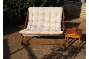 İbiza Katlanır İkili Ahşap Şezlong