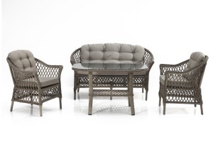 Dove Rattan İkili Bahçe Takımı - Gri