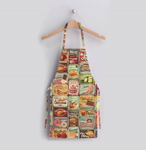 Junk Food Tasarımlı Mutfak Önlüğü - AP106
