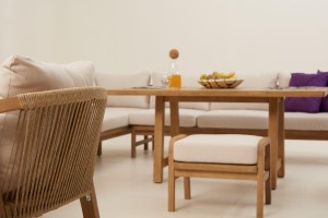 Monte Carlo Ahşap Bahçe Köşe Koltuk Takımı