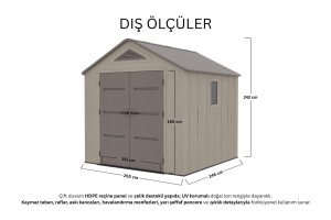 Plato HDPE Bahçe Depolama Evi