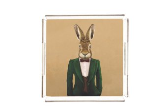 Mr. Rabbit Pleksi Tepsi - PT2103 - 25x25cm