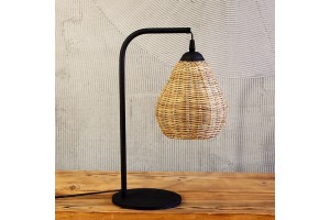 Koza Rattan Masa Lambası