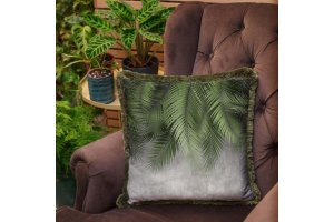 EY312 - Yeşil Palmiye Yapraklar Yastık