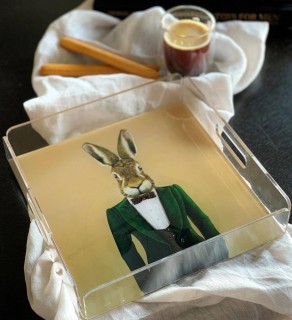 Mr. Rabbit Pleksi Tepsi - PT2103 - 25x25cm